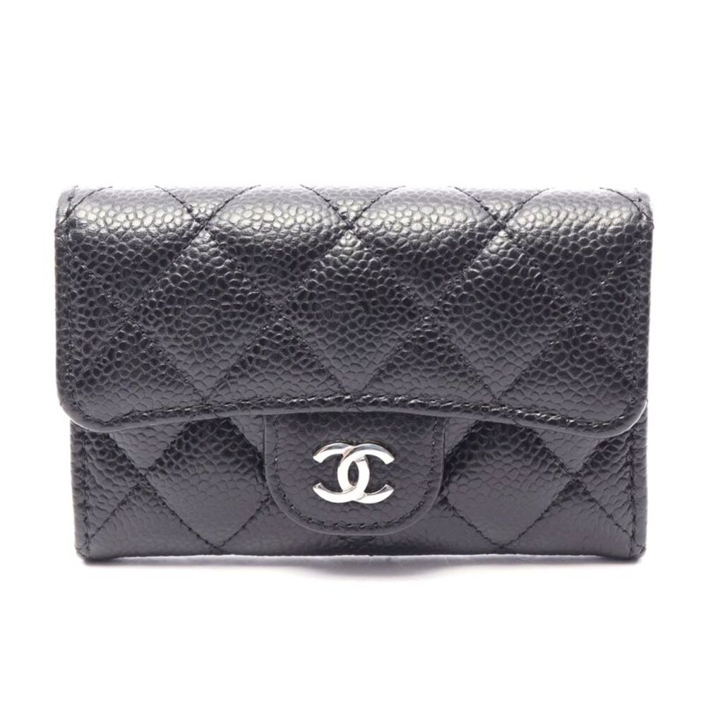 Chanel Caviar Skin Matelasse Card Case